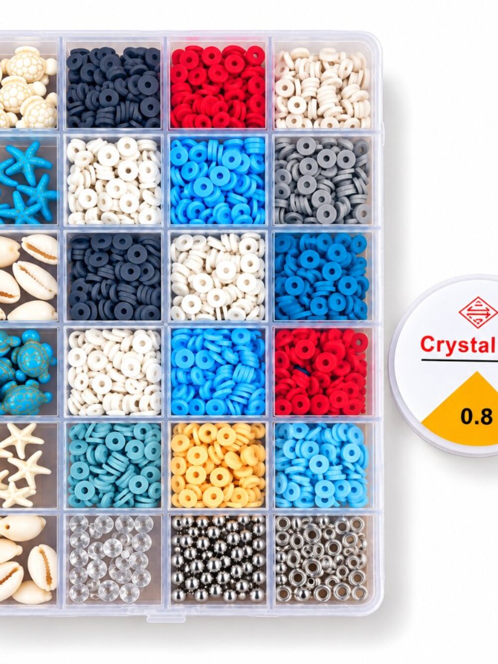 Ocean Disc Bead Bracelet Making Kit – Approx. 2,400 Pieces